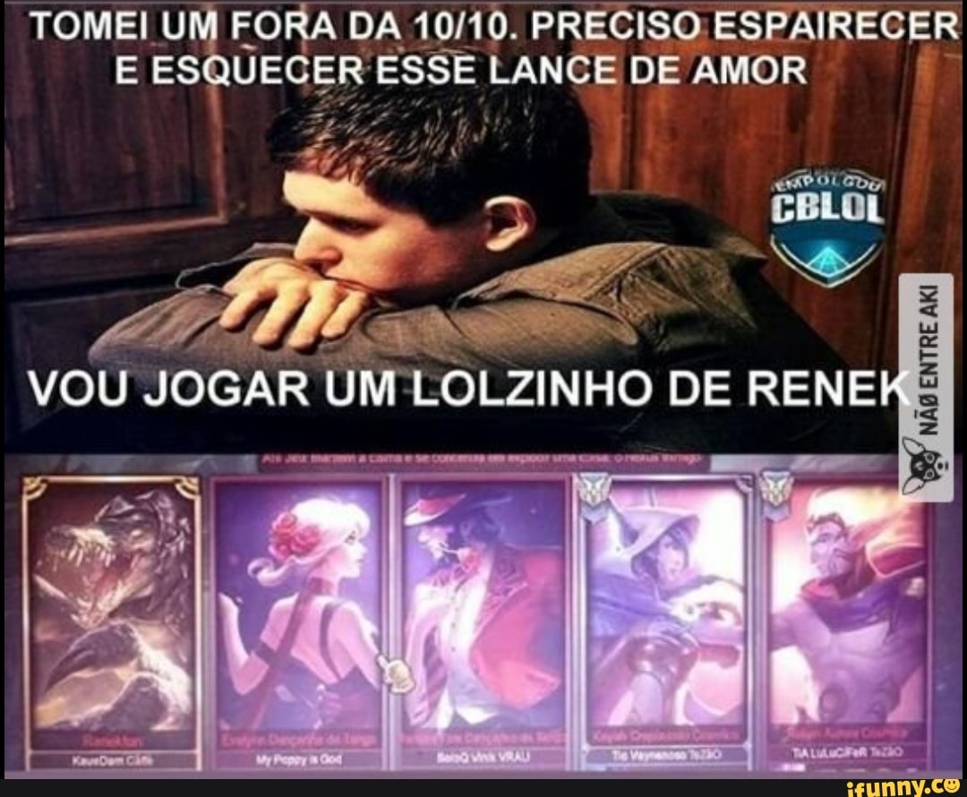 E ES
TOMEI UM FORA DA 10/10. PRECISO ESPAIRECER
UECER ESSE LANCE DE AMOR É"