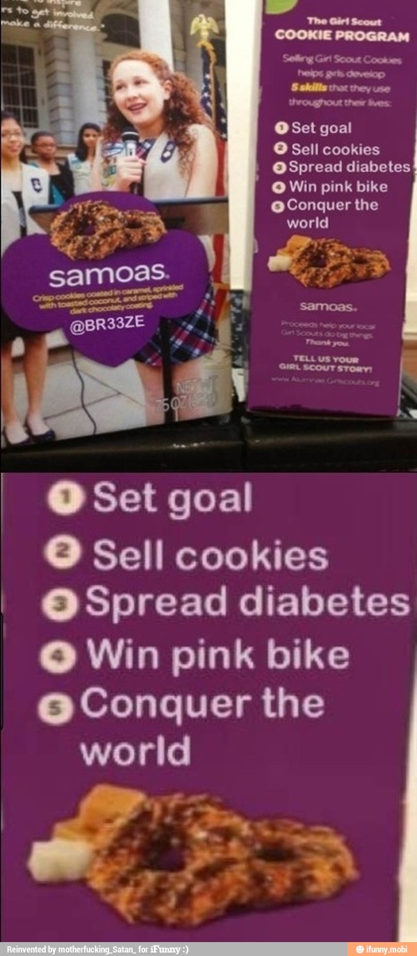 @Set goal
O Sell cookies
O Spread diabetes
O Win pink bike
I @Set goal
O Sell cookies O Spread diabetes
O Win pink bike
o Conquer the
world