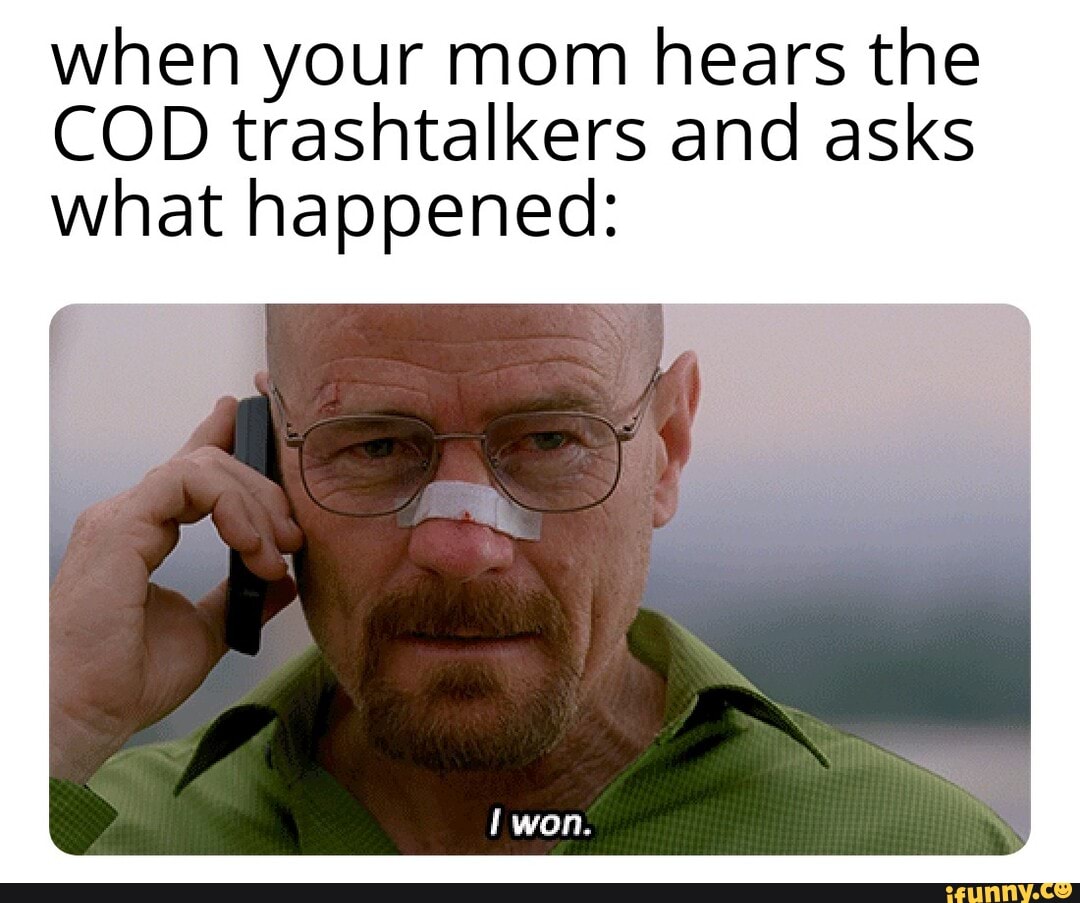 When your mom hears the COD trashtalkers and asks what happened: - iFunny