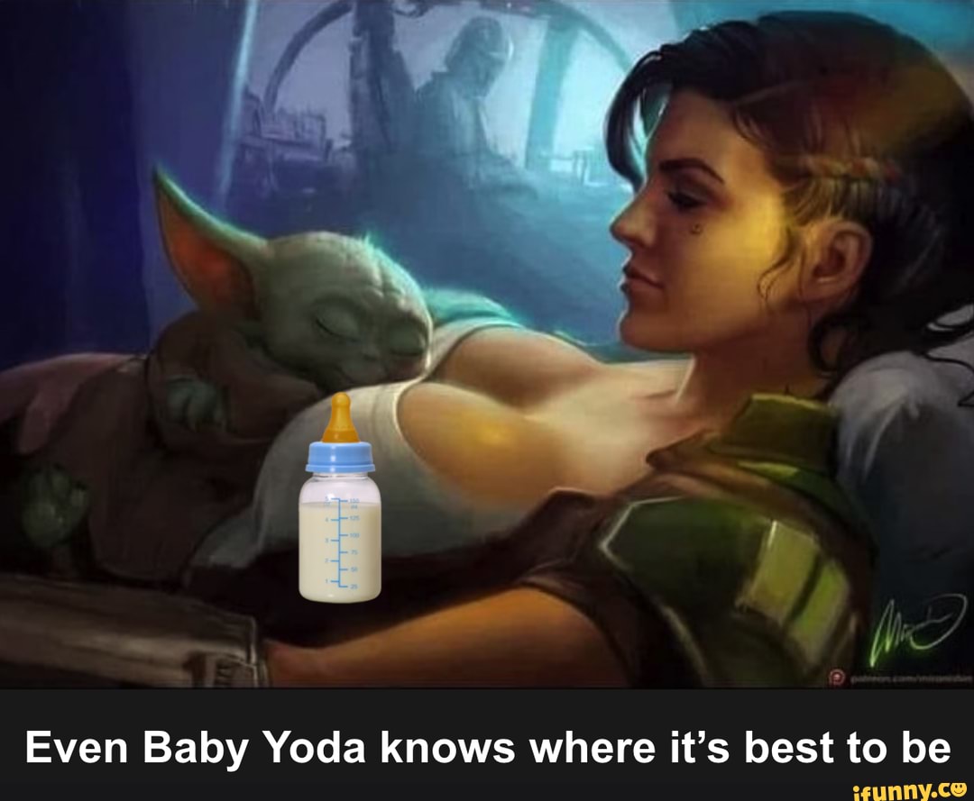 Even Baby Yoda knows where it's best to be