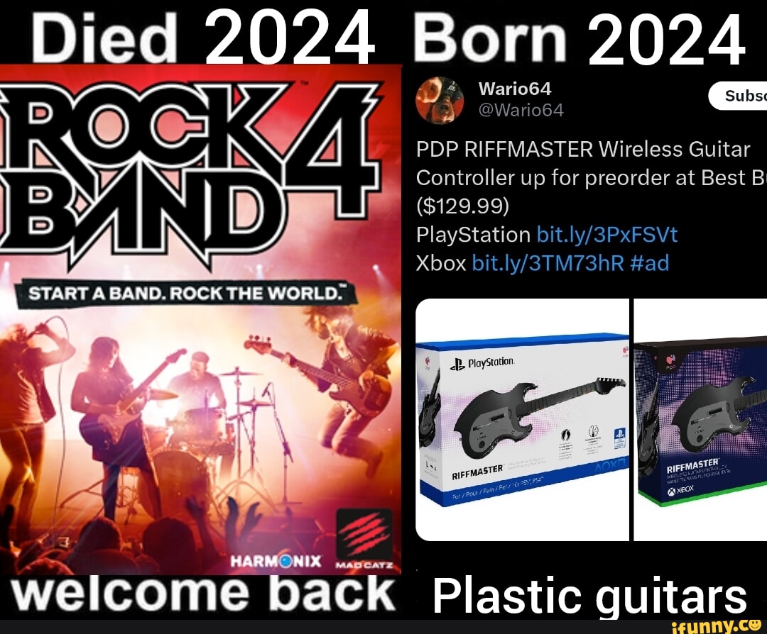 Died 2024 Porn I START A BAN ROCK THE WORLD back Subs PDP RIFFMASTER  Wireless Guitar Controller up for preorder at Best ($129.99) PlayStation  Xbox #ad MASTER Plastic quitars - iFunny