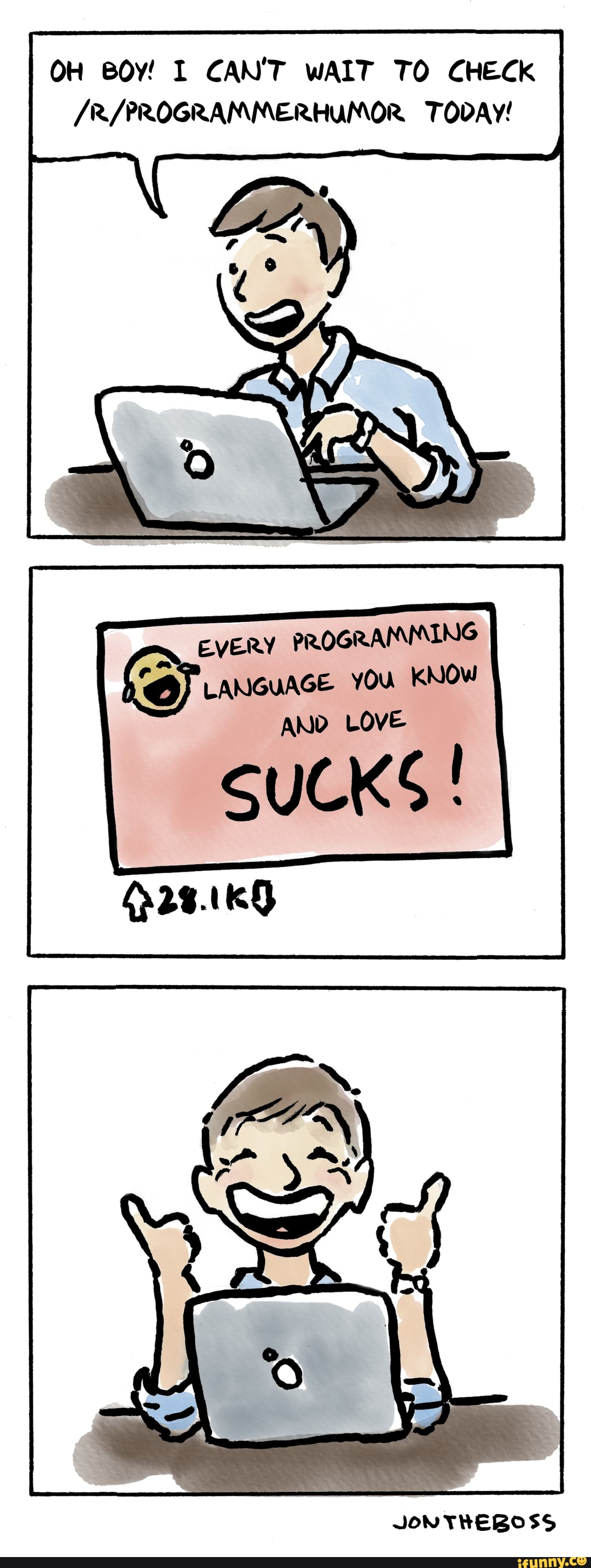 OH I CAN'T WAIT TO CHECK TODAY!
EVERY PROGRANMING
LANGUAGE YOu KNOW
AND LOVE
JON THEBOSS