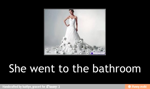 She went to the bathroom - She went to the bathroom