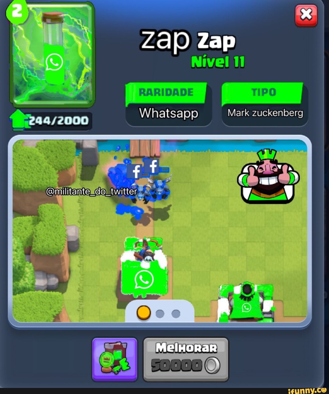 Zap Zap
RARIDADE
Whatsapp Mark zuckenberg