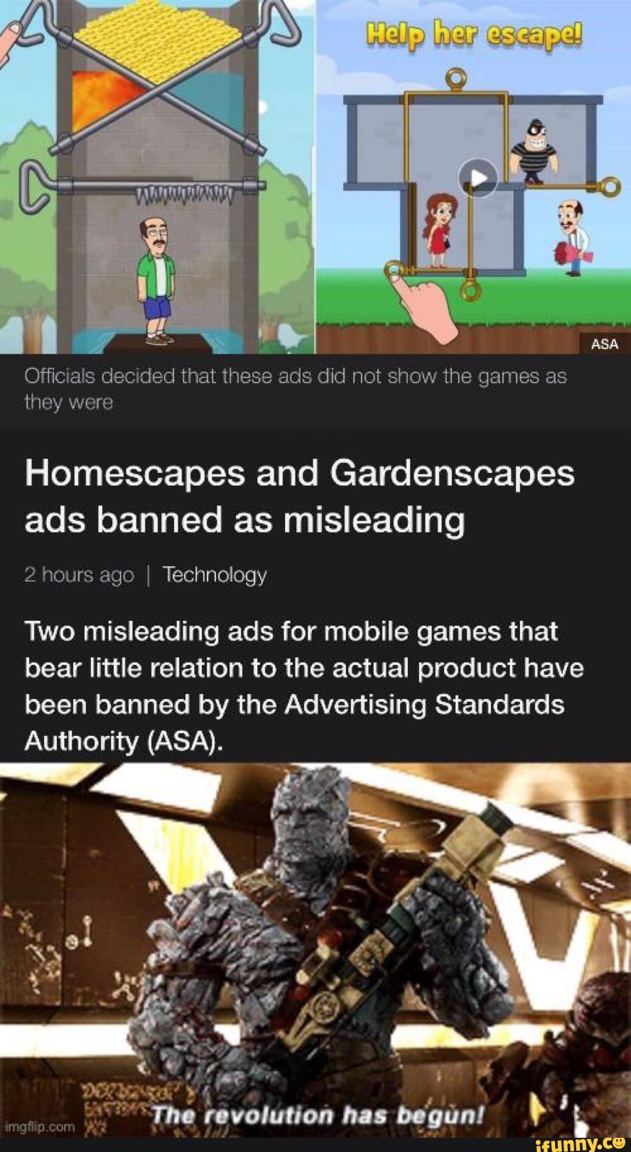 homescapes and gardenscapes ads banned as misleading