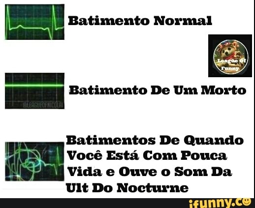 5 Batimento Normal
Re Batimento De Um Morto
Batimentos De Quando
E
Você Está Com Pouca
Vida e Ouve o Som Da
Ult Do Nocturne