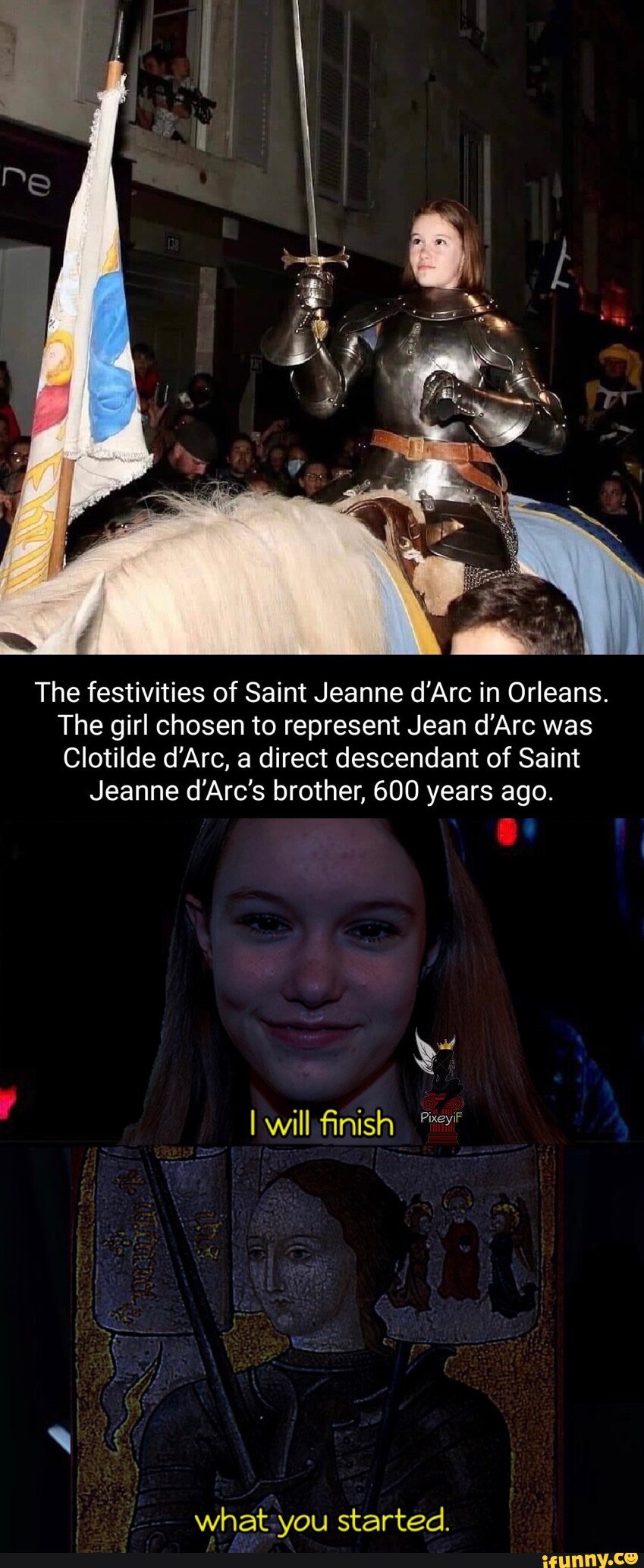 The festivities of Saint Jeanne d'Arc in Orleans. The girl chosen to ...