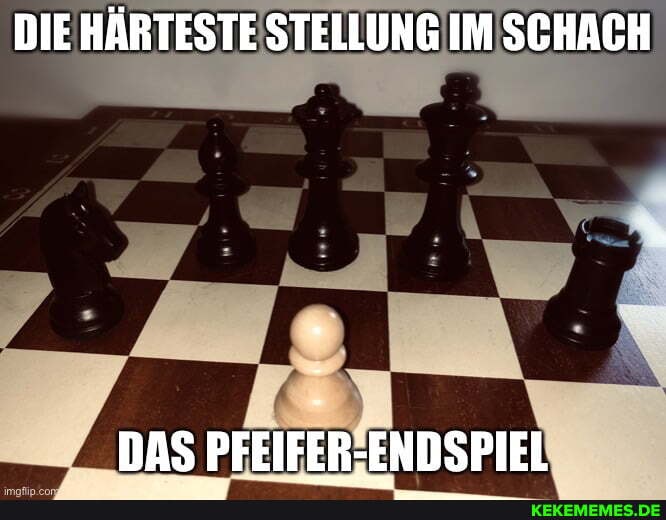 DIE HÄRTESTE STELLUNG IM SCHACH
DAS PFEIFER-ENDSPIEL