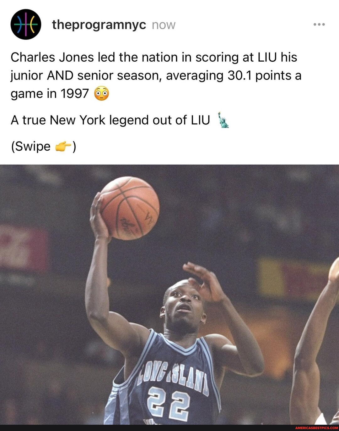 Charles Jones led the nation in scoring at LIU his junior AND senior ...