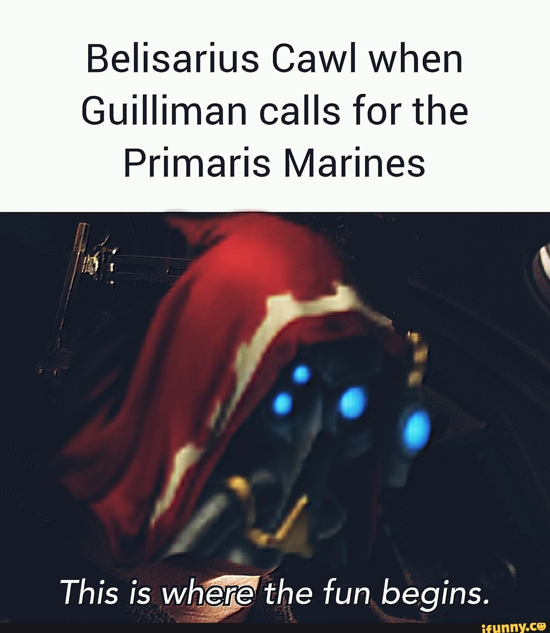 Belisarius Cawl when Guilliman calls for the Primaris Marines This is