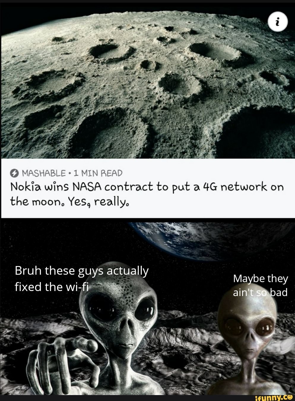 MIN AAD Nokia wins NASA contract to put a network on the moon, Yes ...