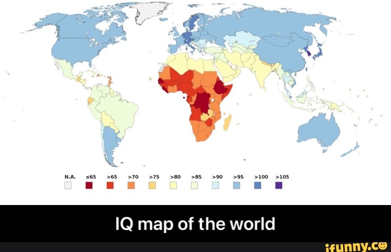 IQ map of the world - IQ map of the world - iFunny