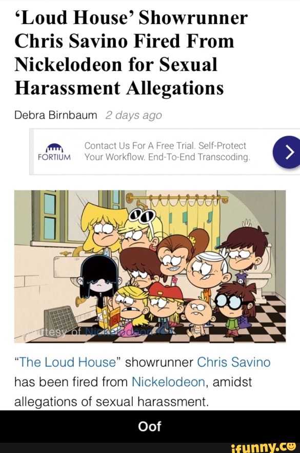 ‘loud House Showrunner Chris Savino Fired From Nickelodeon For Sexual Harassment Allegations 9166