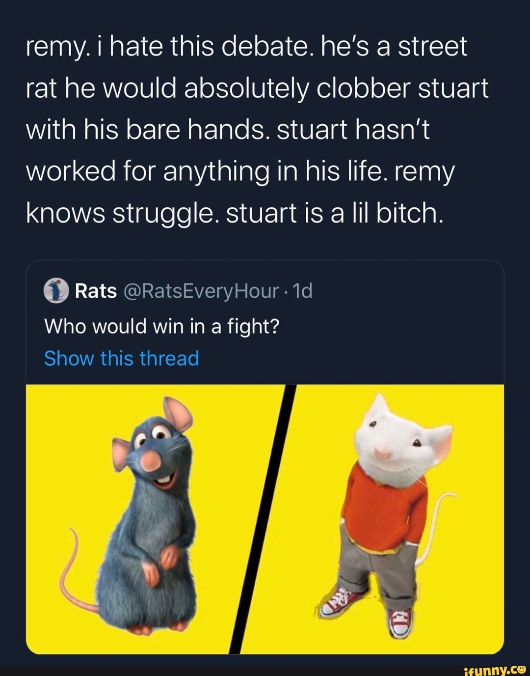 Stuart Little Memes - Biggie Cheese more like Biggie Stuart Little