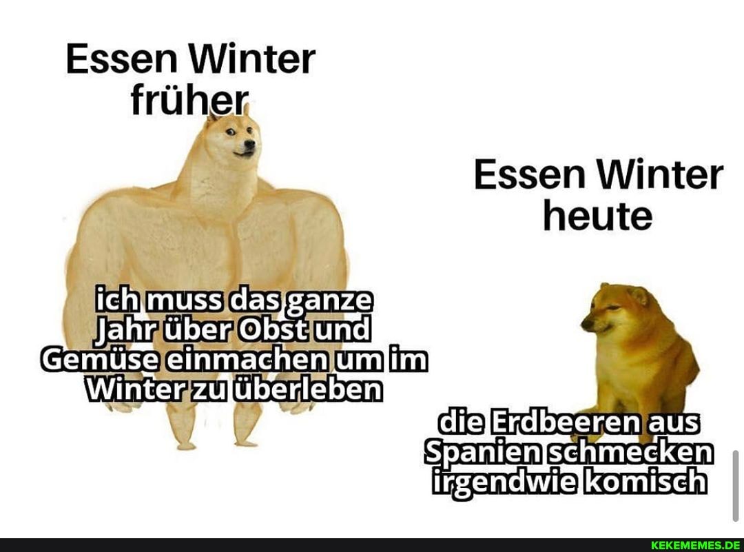 Essen Winter
früher
das,ganzel
Jahr über Obst und
Gemüse einmachen ümlim
Essen Winter
heute
aus
Spanienischmecken