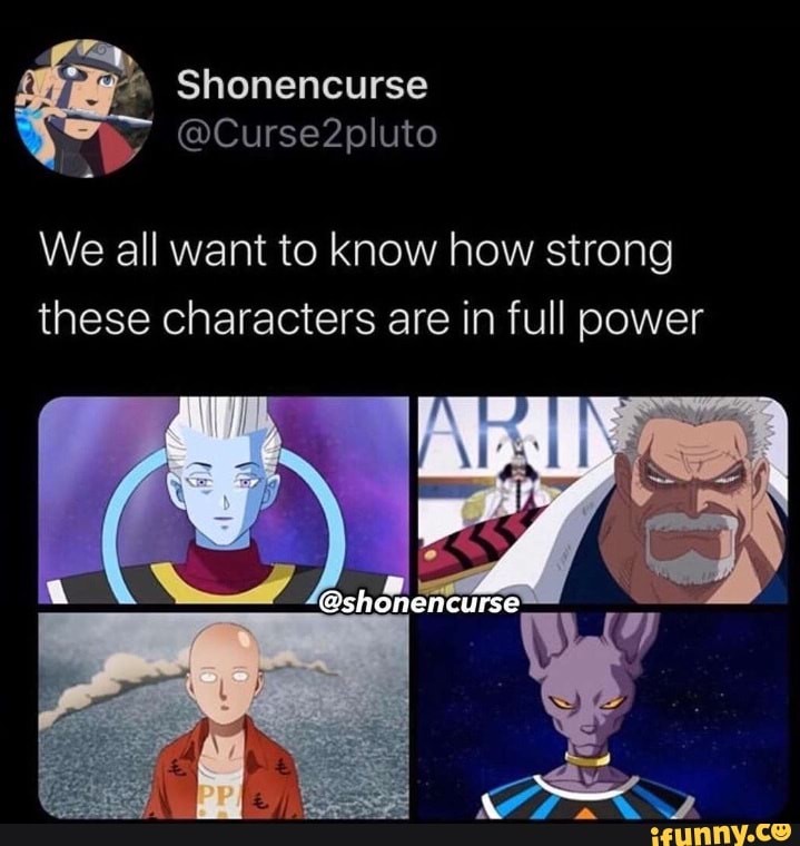 We all want to know how strong
these characters are in full power