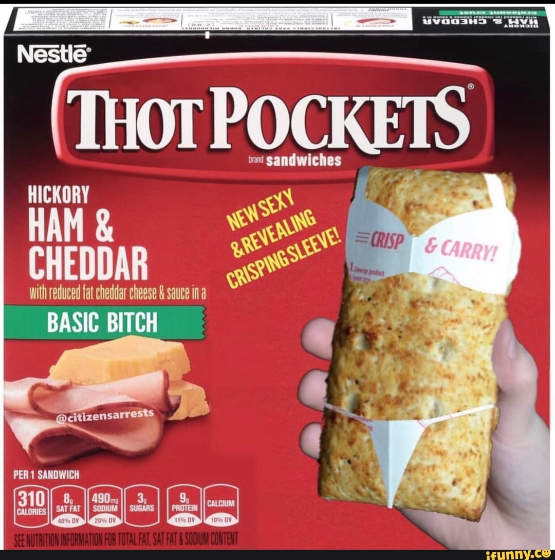 Nestie THOT POCKETS HICKORY HAM & CHEDDAR with reduced fat cheddar chee...