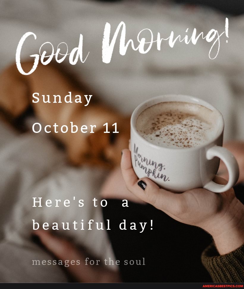 ud
Sunday
October ii
Here's to a
beautiful day!
messages for the soul