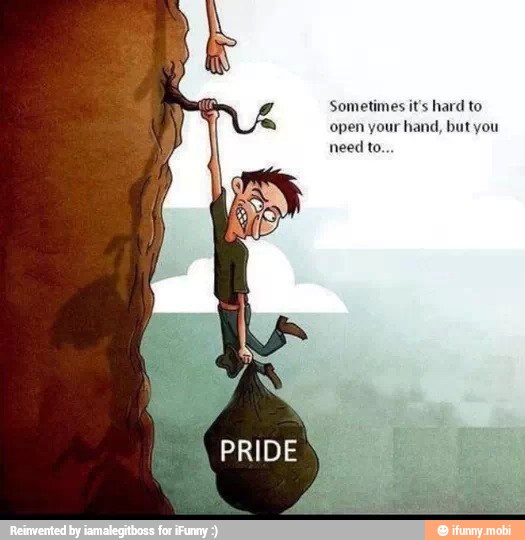 Sometimes it's hard to
open your hand, but you
need to.