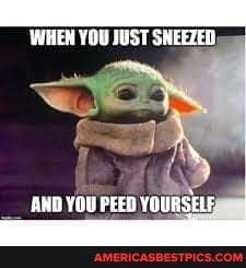 WHEN YOU JUST SNEEZED,
AND YOU PEED YOUR: