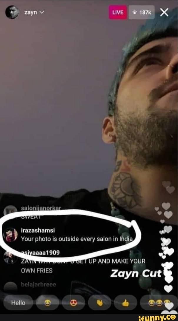 uve
lrazasha
Your photo is outside every salon in I ndia
ET UP AND MAKE YOUR OWN FRIES Zayn. Cut
Hello 4