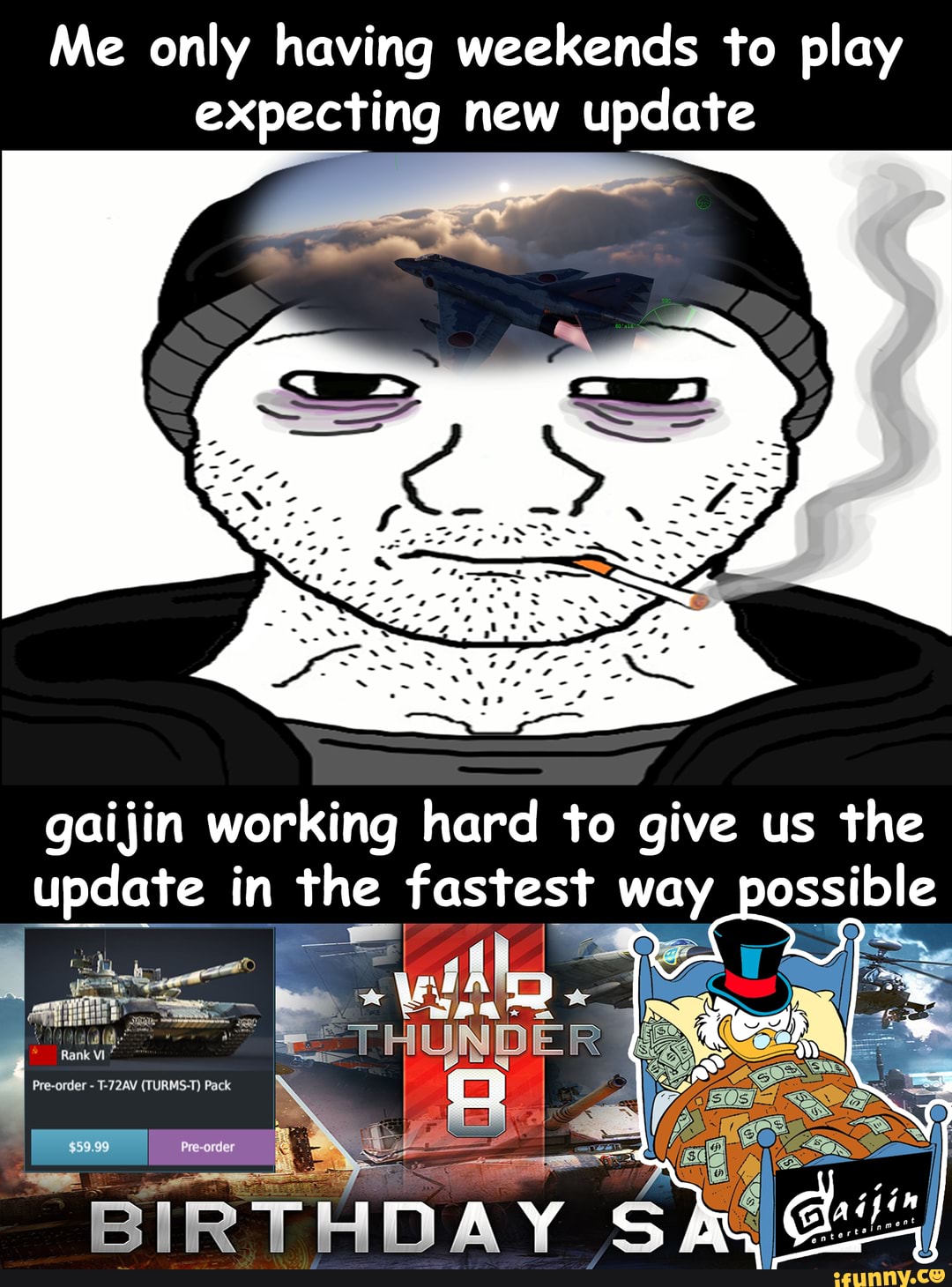Me Only Having Weekends To Play Expecting New Update Gaijin Working Hard To Give Us The Update In The Fastest Way Possible Rani Ne Pre Order T 72av Turms T Pack Pre Order