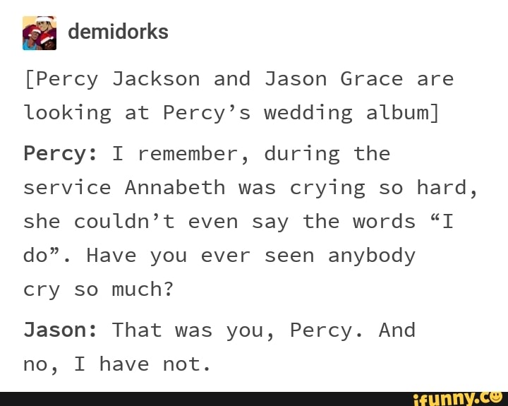 [percy Jackson And Jason Grace Are Looking At Percy’s Wedding Album 