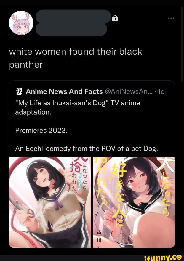 Ecchi Manga Series My Life as Inukai-san's Dog. Gets TV Anime in