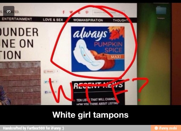 White girl tampons - White girl tampons