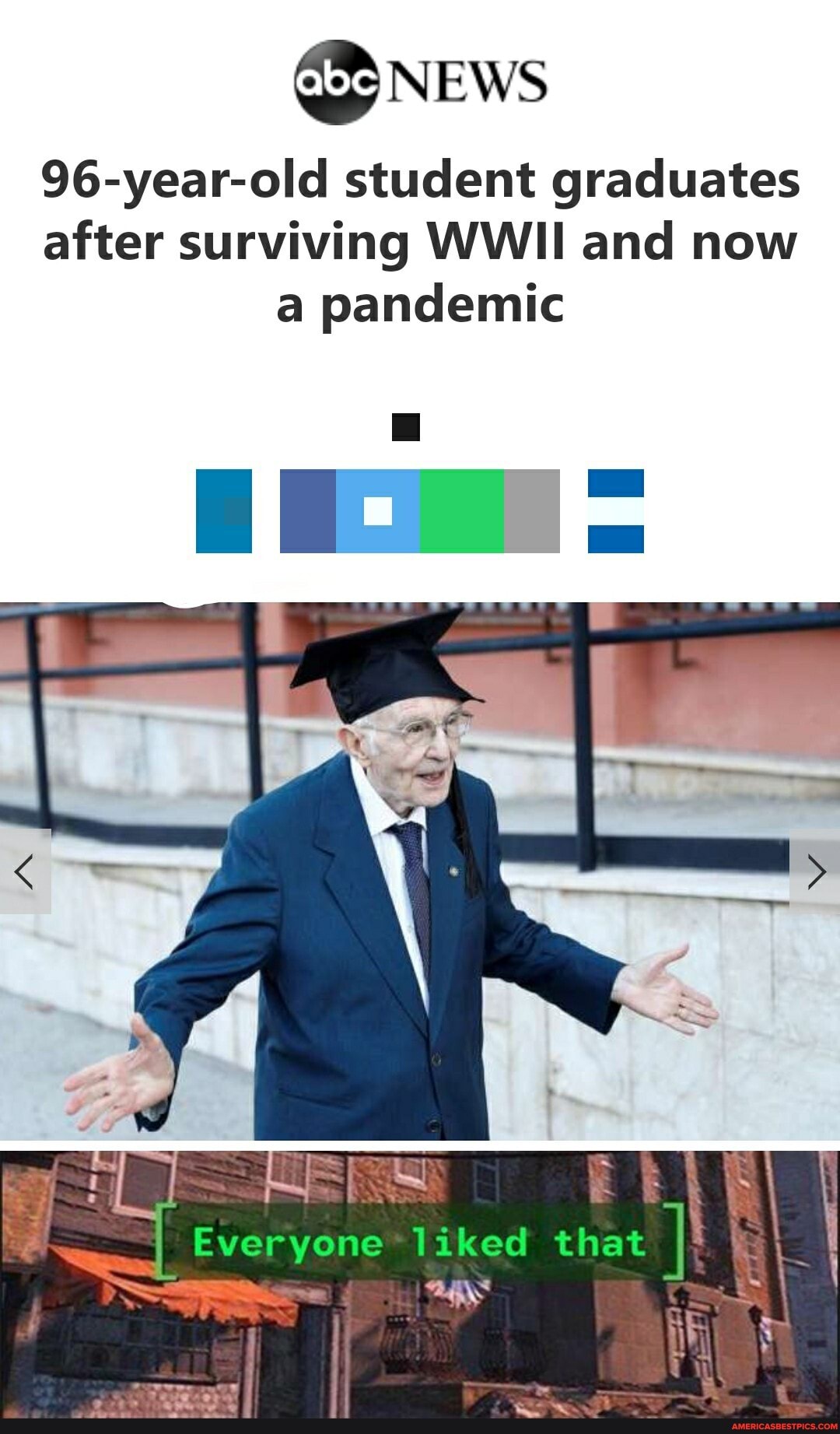 GSNews
96-year-old student graduates after surviving WWII and now a pandemic
Everyone*liked that