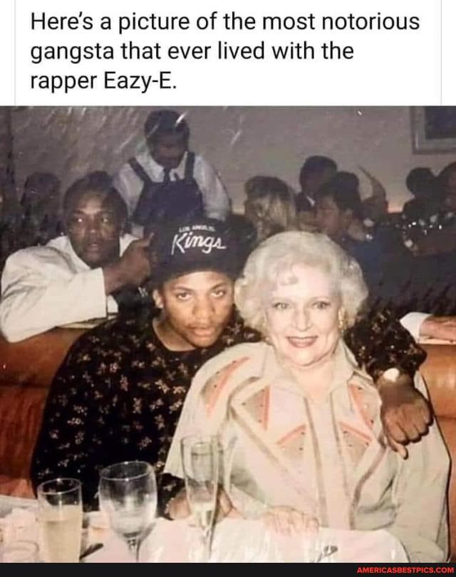 Here's a picture of the most notorious
gangsta that ever lived with the rapper Eazy-E.