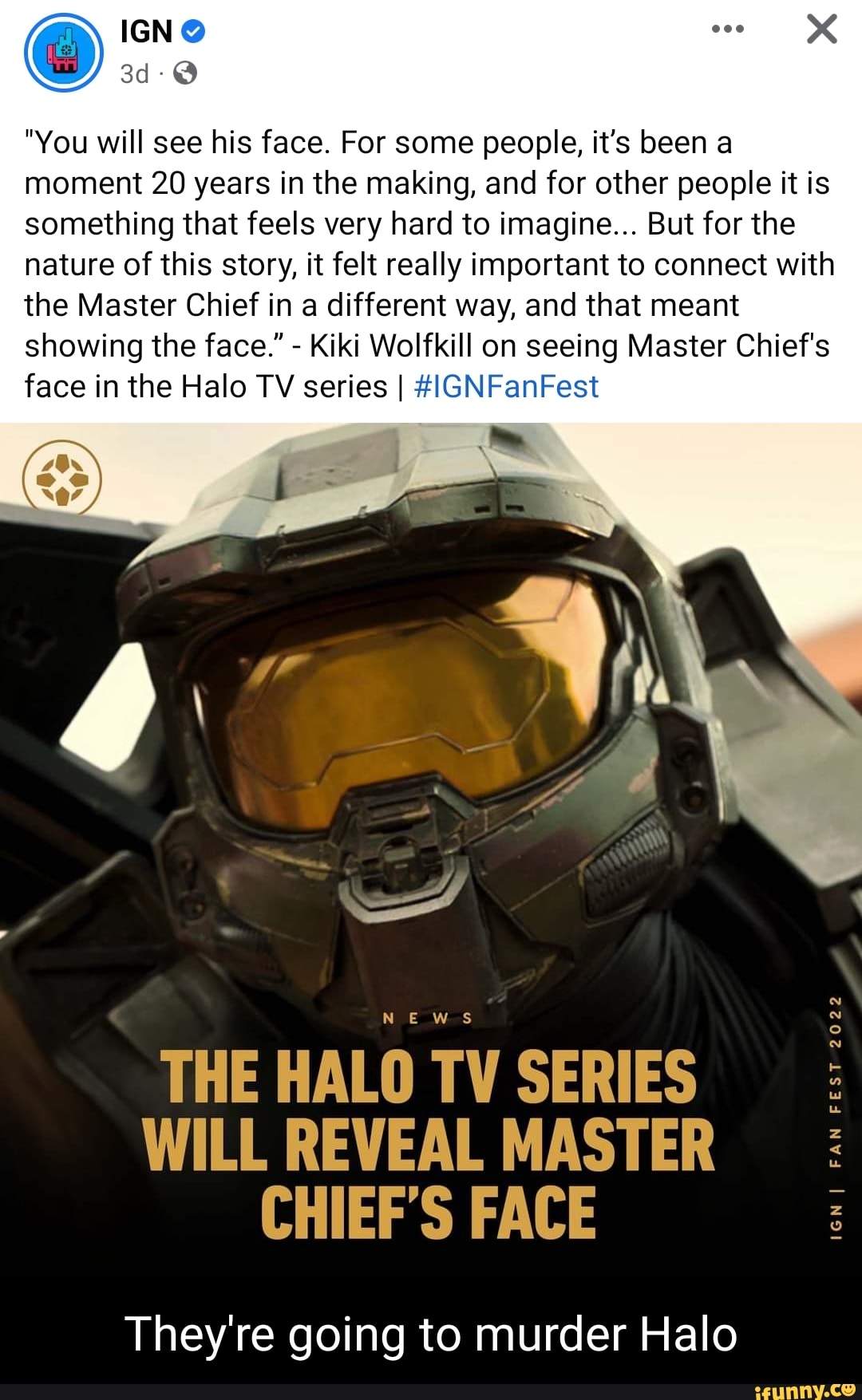 After 20 years, the face of the Master Chief will be revealed