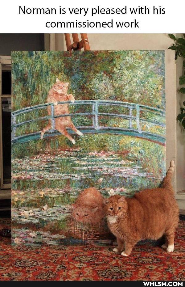 Norman is very pleased with his commissioned work