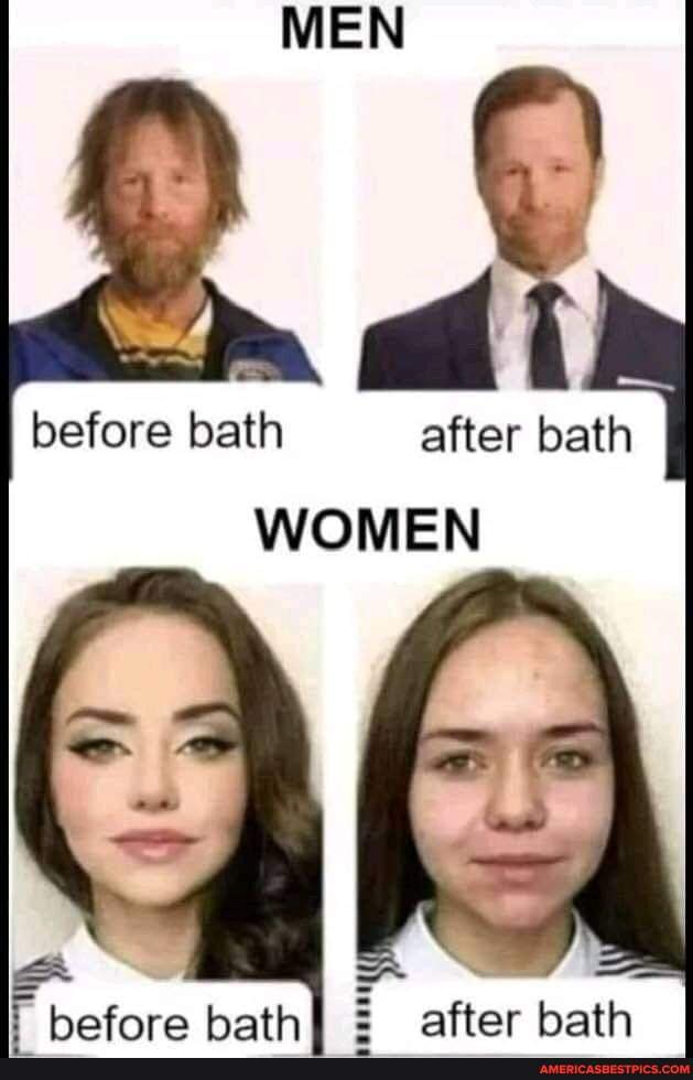 MEN before bath after bath WOMEN F betore bath after bath America’s