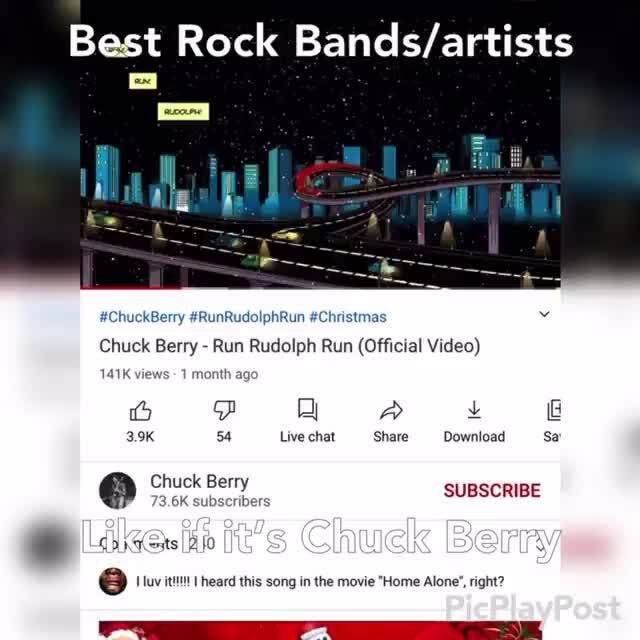 Best Rock Chuckberry Runrudolphrun Christmas Chuck Berry Run Rudolph Run Official Video 141k Views 1 Month Ago 3 9k 54 Livechat Share Download Sa Chuck Berry Subscribe 73 6k Subscribers Uv Itt I