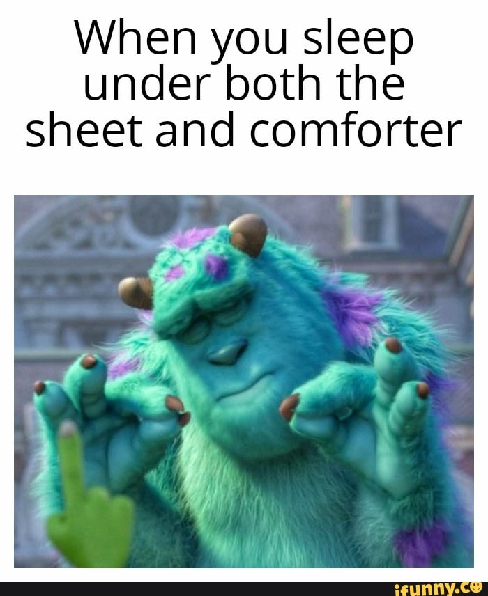 When you sleep under both the sheet and comforter iFunny