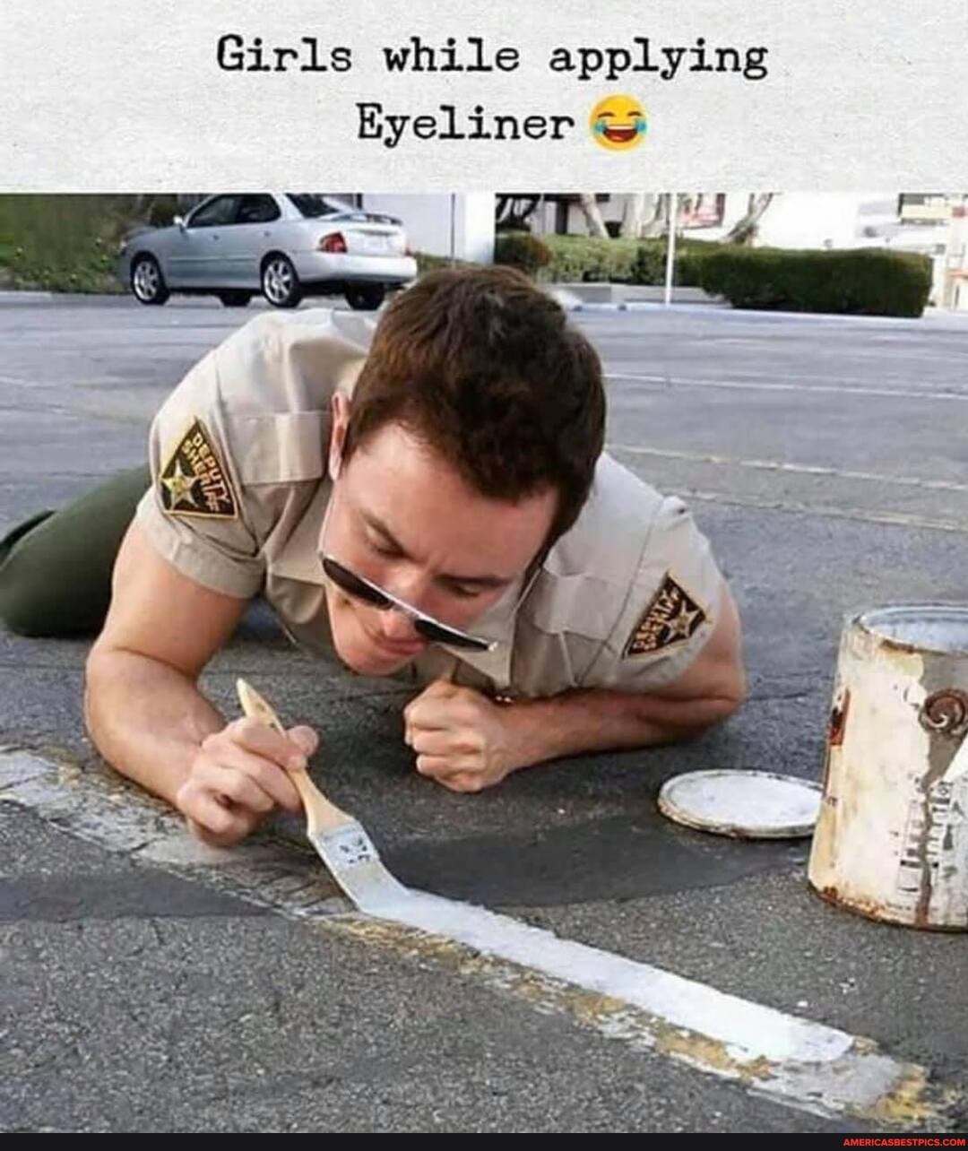 Girls while applying
Eyeliner