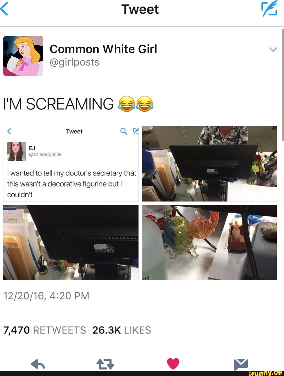 Tweet Common White Girl @girlposts I'M SCREAMING