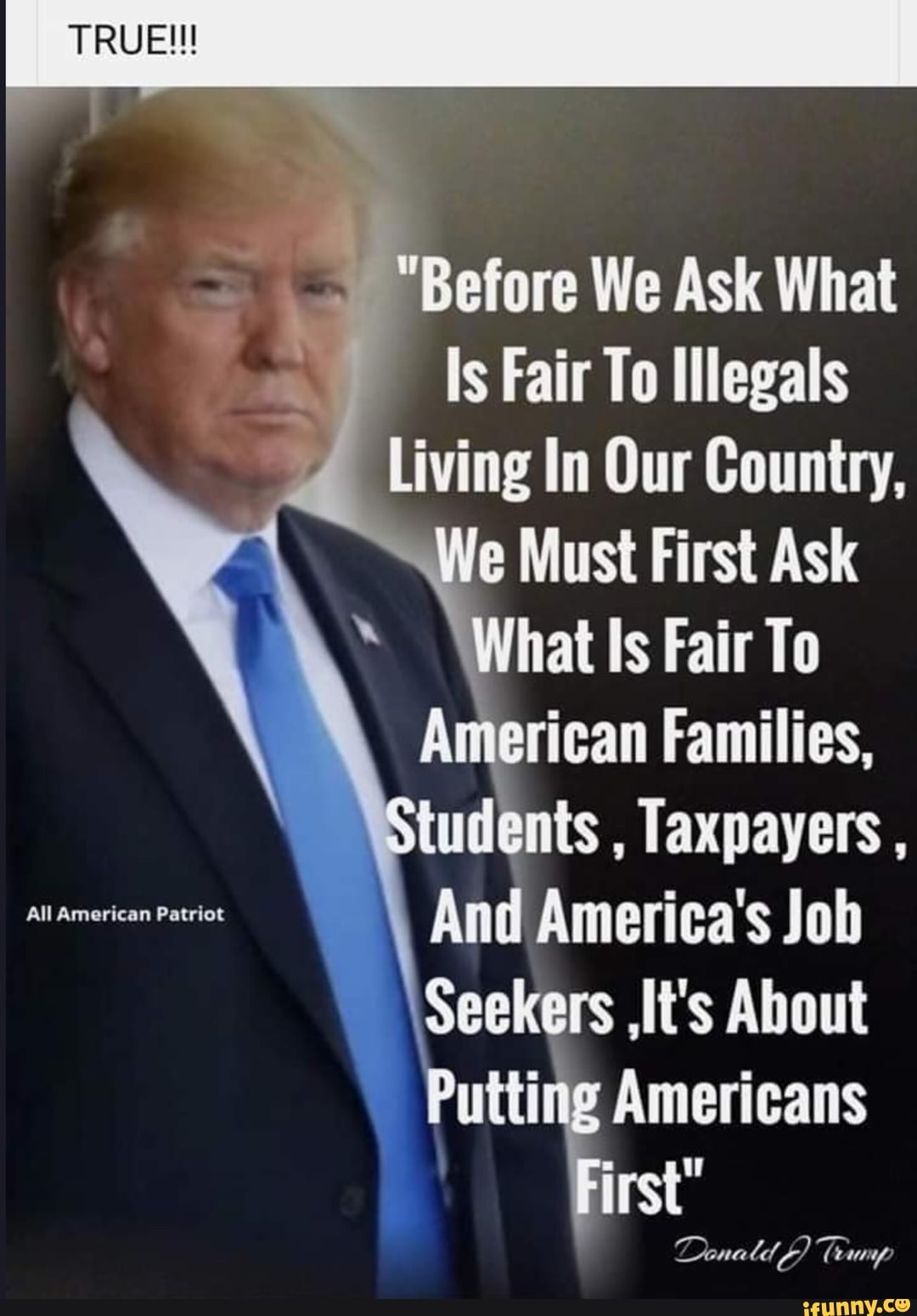 TRUE!!! Before We Ask What Is Fair To Illegals living In Our Country ...