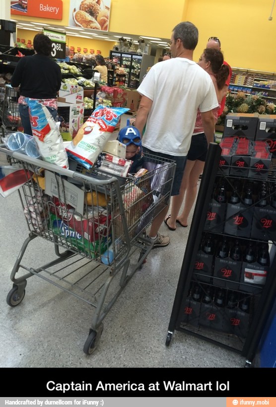 Captain America at Walmart lol - Captain America at Walmart lol