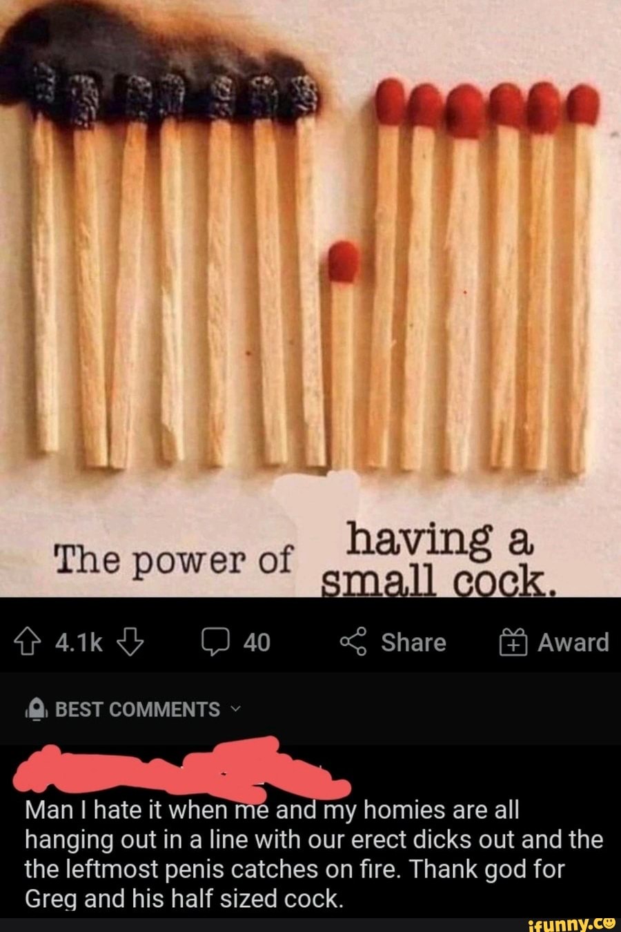 Having The power of small cock