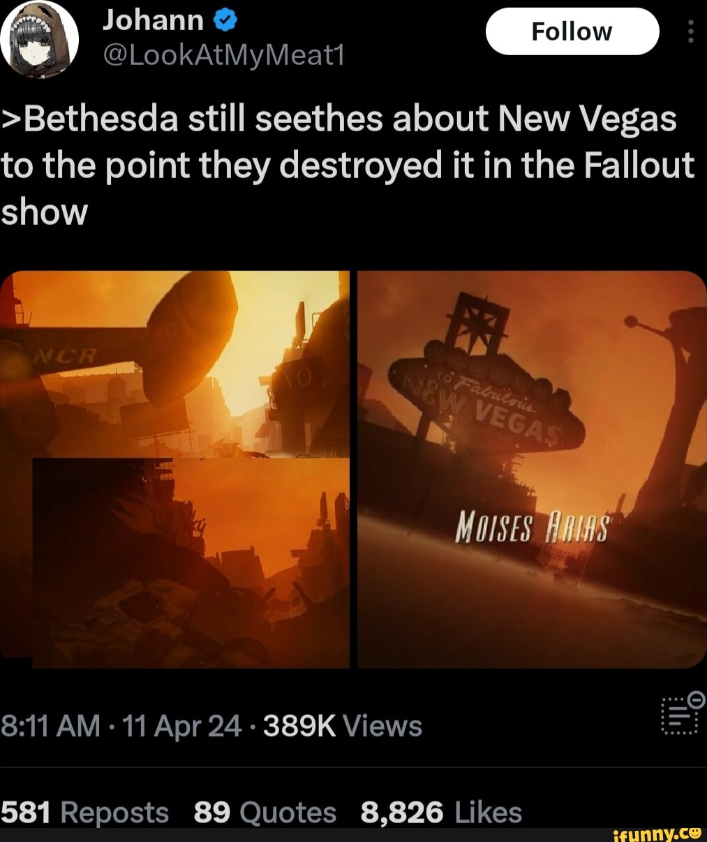 Johann @LookAtMyMeatt Follow &gt;Bethesda still seethes about New 