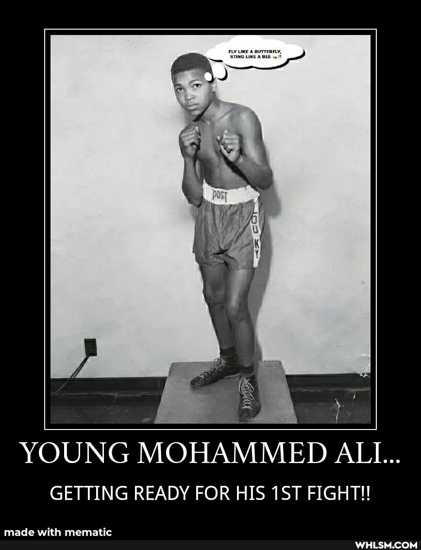 YOUNG MOHAMMED ALL...
GETTING READY FOR HIS FIGHT!!