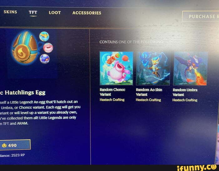 Skins Tft Loot ccessories C Hatchlings Egg Self A Little Legend An Egg That Ll Hatch