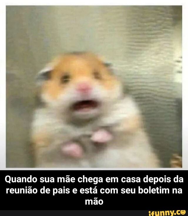 Quando sua mãe chega em casa depois da
reunião de pais e está com seu boletim na
mão - Quando sua mãe chega em casa depois da reunião de pais e está com seu boletim na mão