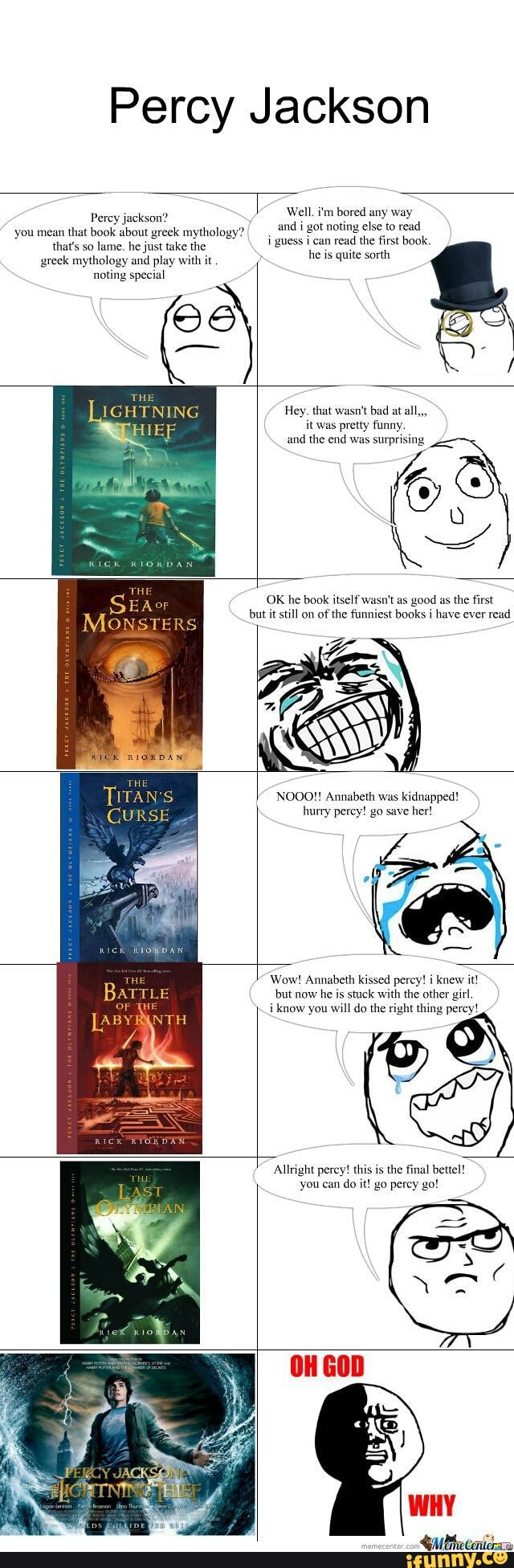 Percy Jackson
Percy jackson?
you mean that book about greek mythology?
that's so lame, he just take the
greek mythology and
play with it
noting special
HIEF
PER ony
o
E BYRANTH
but it still on
of the funn
Well. im bored any way
and i got noting else to read
i guess i can read the first book.
he is quite sorth
it was pretty funny.
and the end was surprising
as good as the first
st books i
have ever
read
OK he book itself w:
NOOO!! Annabeth was
kidnapped!
hurry percy! go save
her!
Wow! Annabeth kissed percy! i knew it!
but now
he is
stuck with the other girl,
i know you will do the right thing percy!