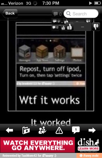a
Verizon 3G
Tum on, then tap "settings twice
WATCH EVERYTHIN SO a PET Sia
