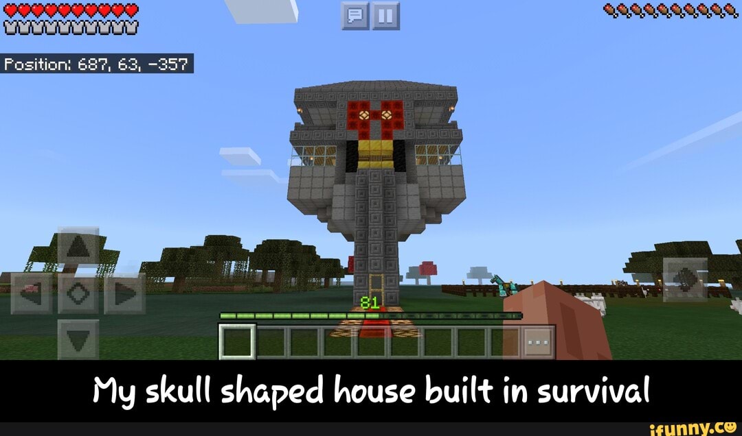 My skull shaped house built in survival - My skull shaped house built in survival