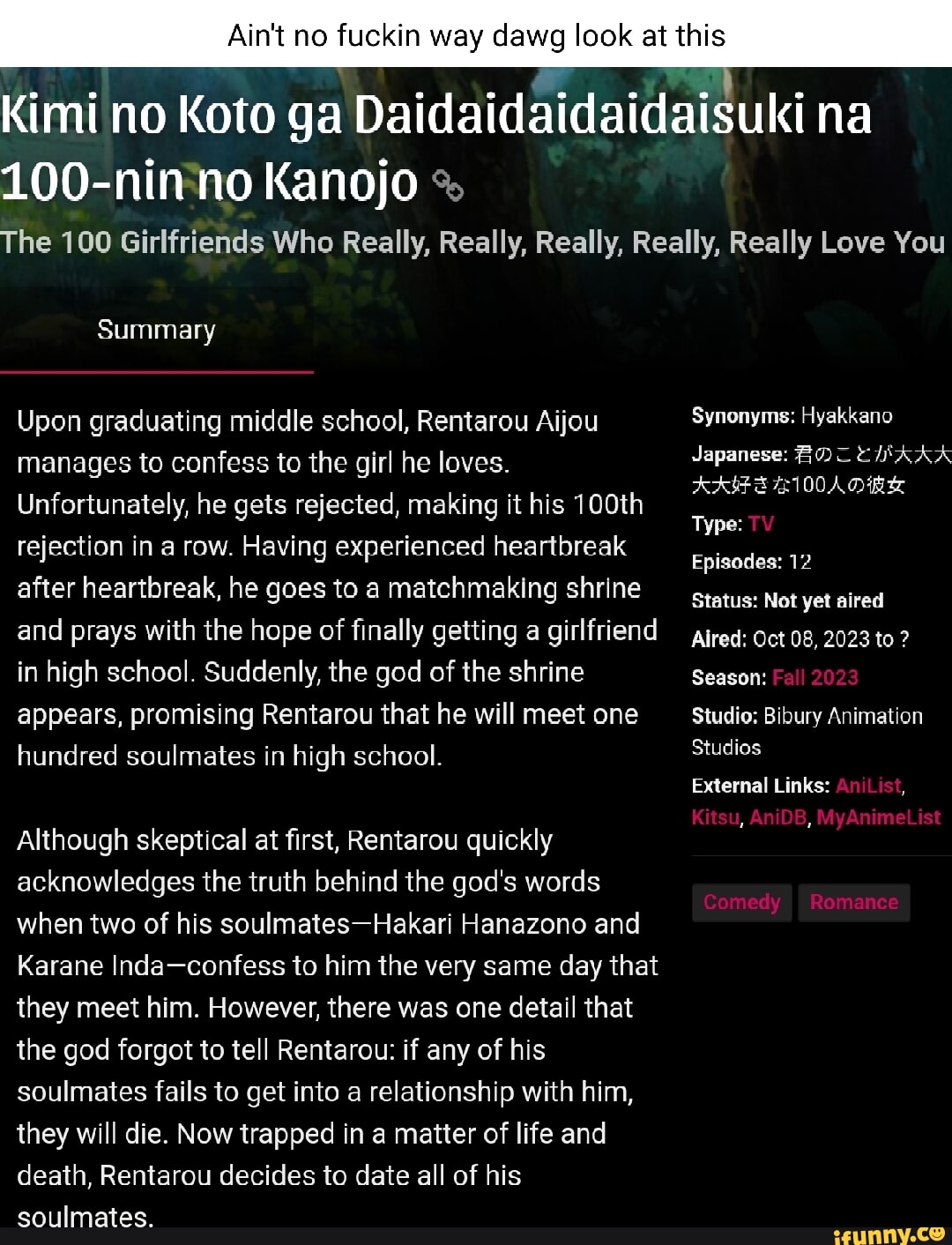 Kimi no Koto ga Daidaidaidaidaisuki na 100-nin no Kanojo Todos os Episódios  Online » Anime TV Online
