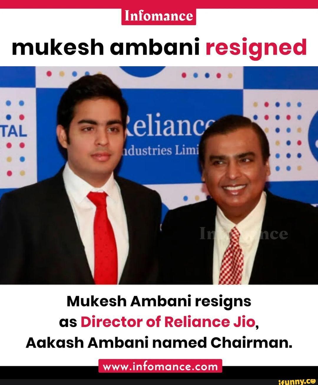 Infomance Mukesh Ambani Resigned Idustries Mukesh Ambani Resigns As ...